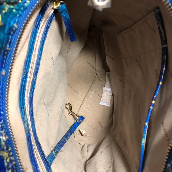 2 PCs. NWT BRAHMIN PHTHALO QUINN CROSSBODY & ADY WALLET - Picture 10 of 13